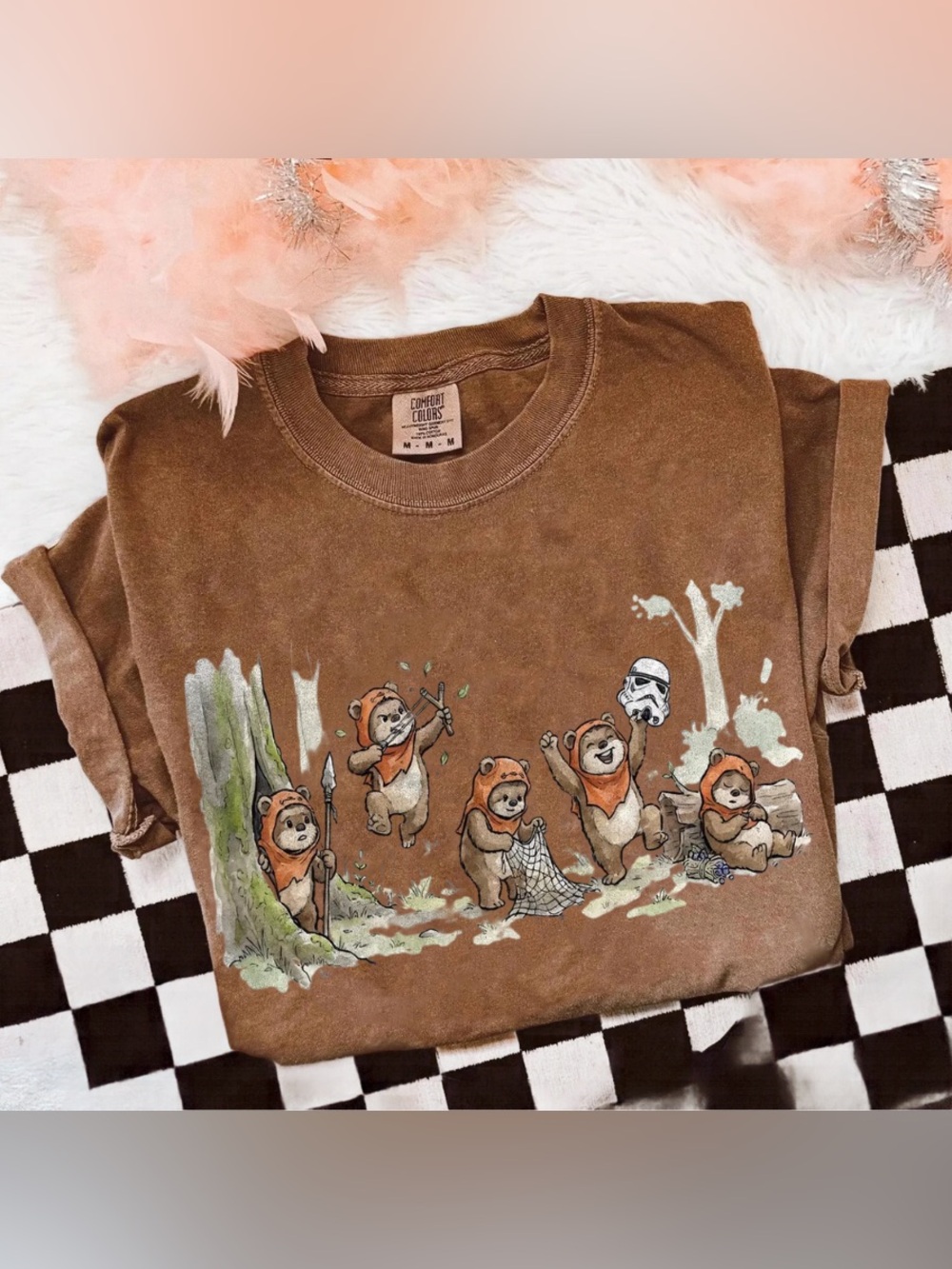 Comfort Colors Espresso Ewok Graphic Tee, National park protect our forest tee